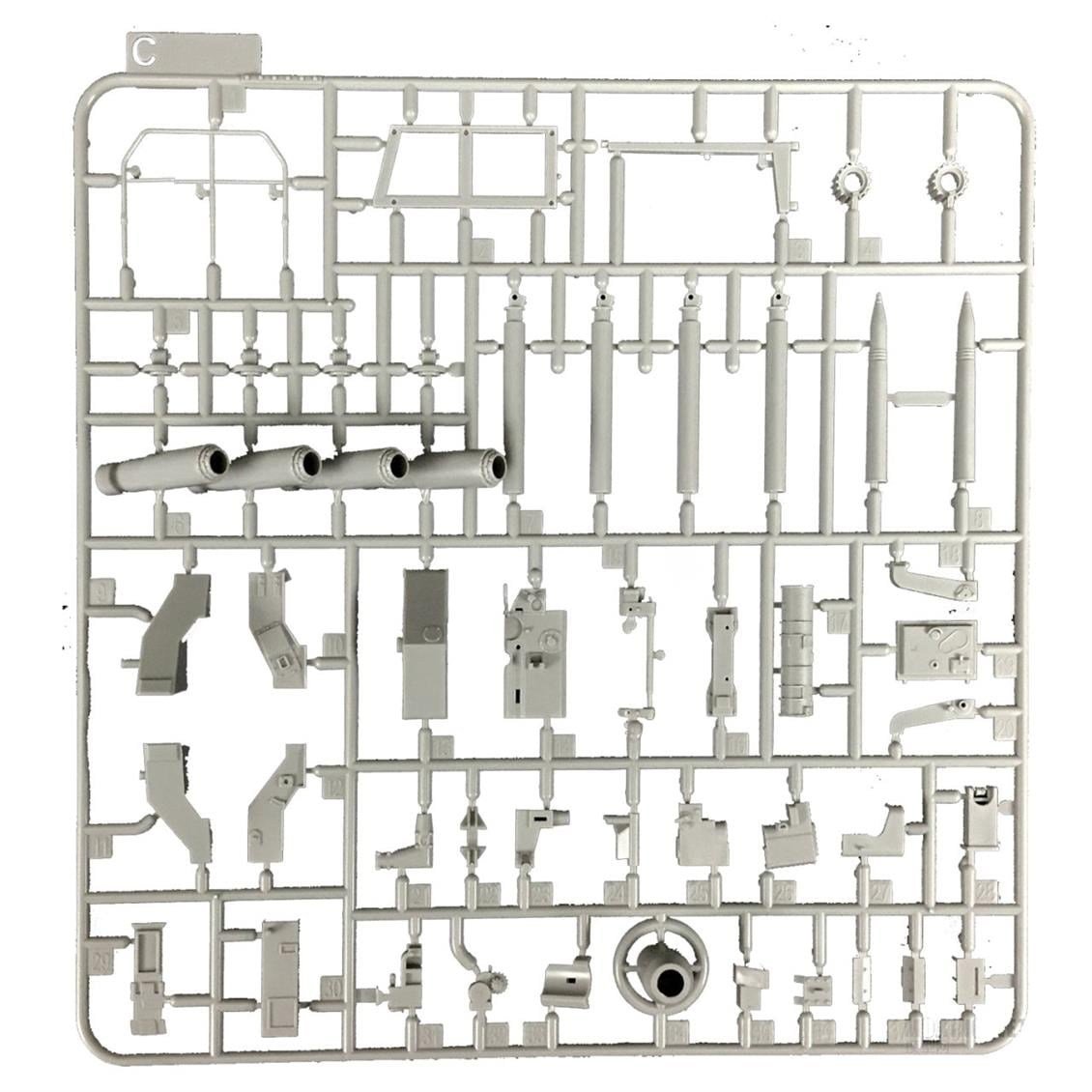 Takom 2023 1/35 Ölçek, Alman 12.8 cm FlaK 40 İkiz Topu, Plastik Model kiti