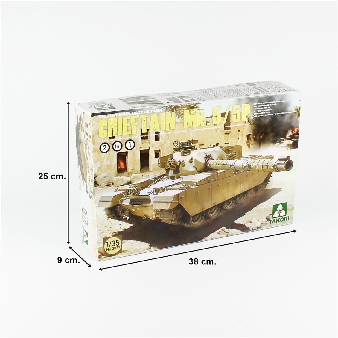 Takom 2027 1/35 Ölçek, İngiliz Ana Muharebe Tankı, Chieftain Mk.5/P (2 in 1), Plastik Model kiti