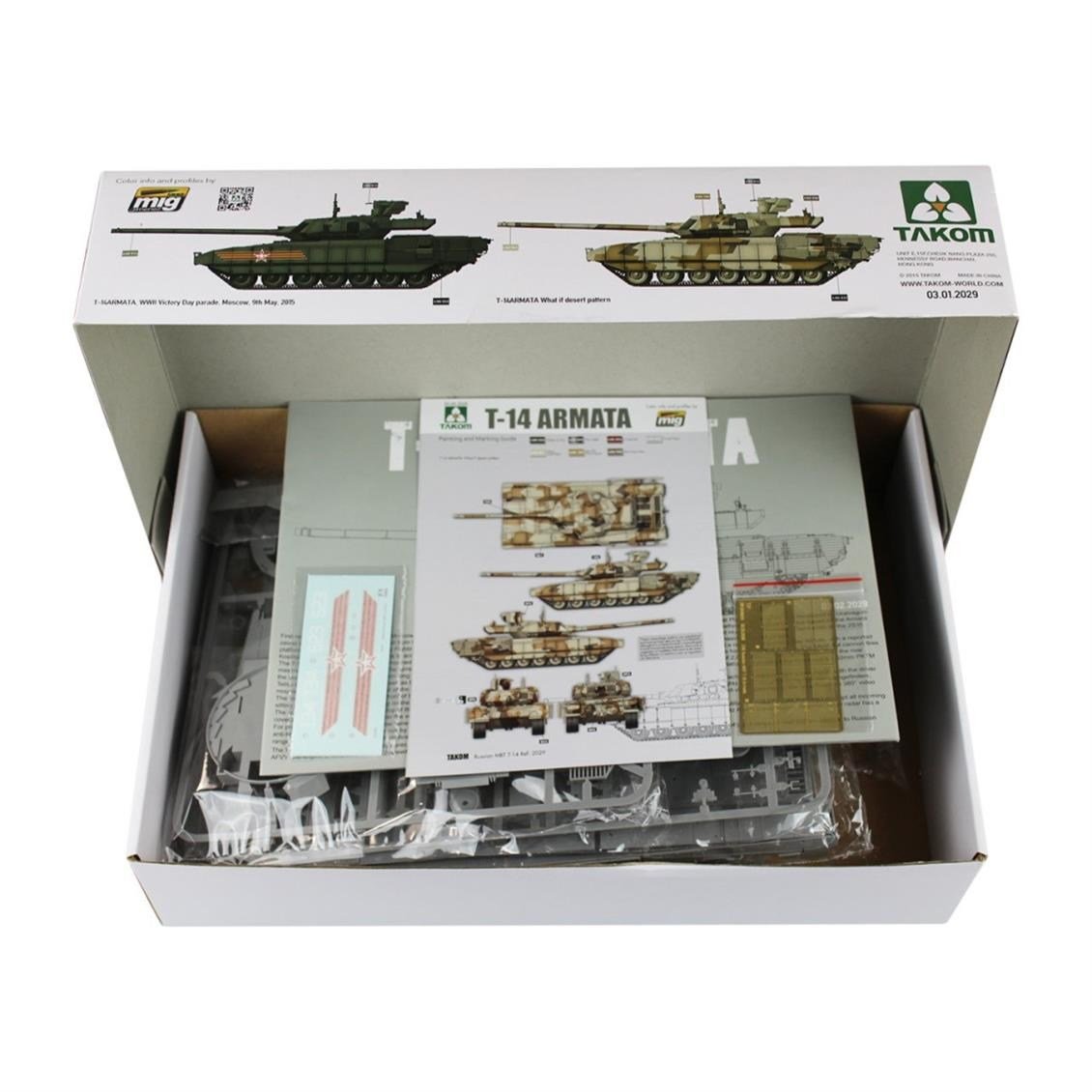 Takom 2029 1/35 Ölçek, Rus Ana Muharebe Tankı, T-14 Armata, Plastik Model kiti