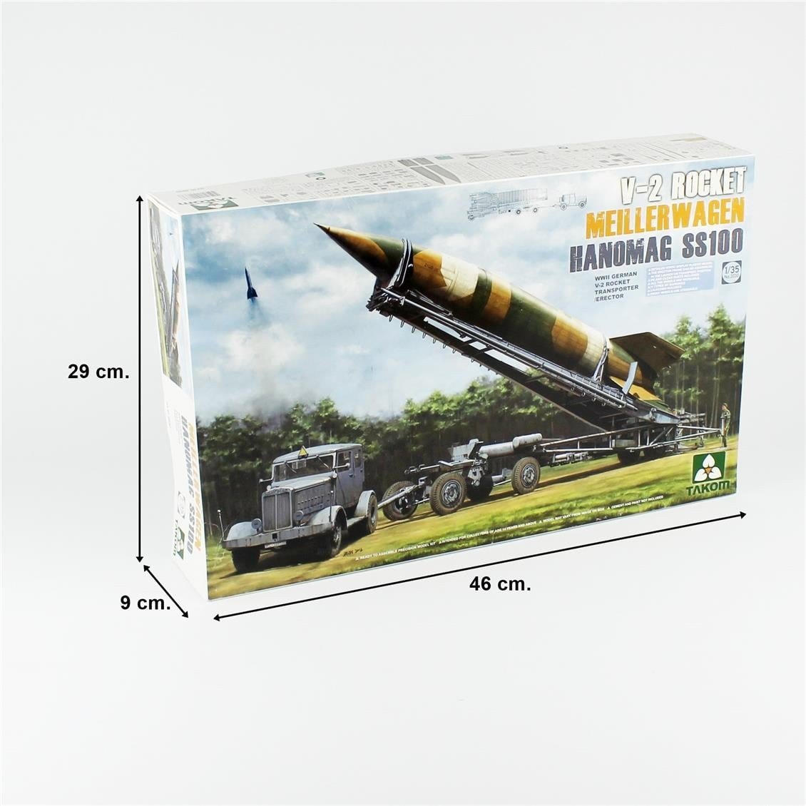 Takom 2030 1/35 Ölçek,V-2 Rocket Rampası ve Hanomag SS100 Kamyonu, Plastik Model kiti