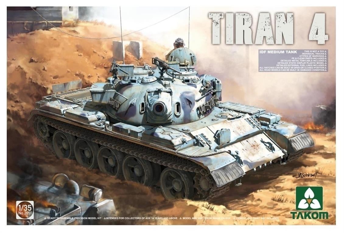 Takom 2051 1/35 Ölçek, Tiran-4 IDF Orta TankI, Plastik Model kiti