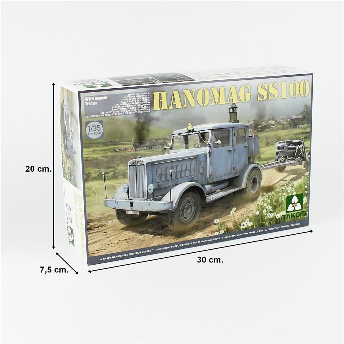 Takom 2068 1/35 Ölçek, Alman Hanomag SS100 Çekici, Plastik Model kiti