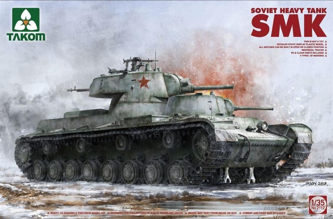 Takom 2112 1/35 Ölçek, Sovyet Ağır Tankı SMK, Plastik Model kiti