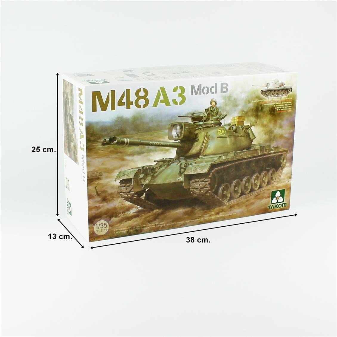 Takom 2162 1/35 Ölçek, M48A3 (Mod B) Ana Muharebe Tankı, Plastik Model kiti