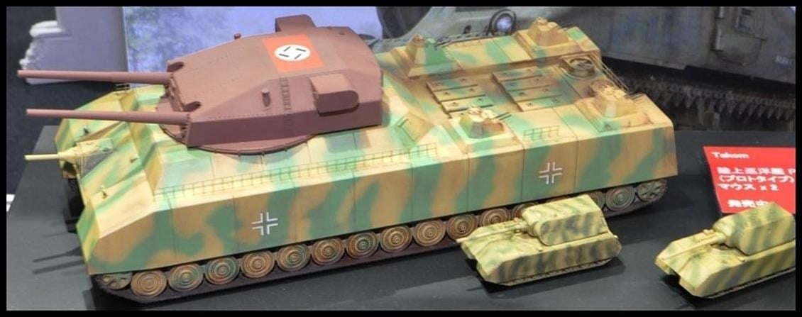 Takom 3001 1/144 Ölçek, WWII Landkreuzer P1000 Ratte & Panzer VIII Maus Tankı, Plastik Model kiti