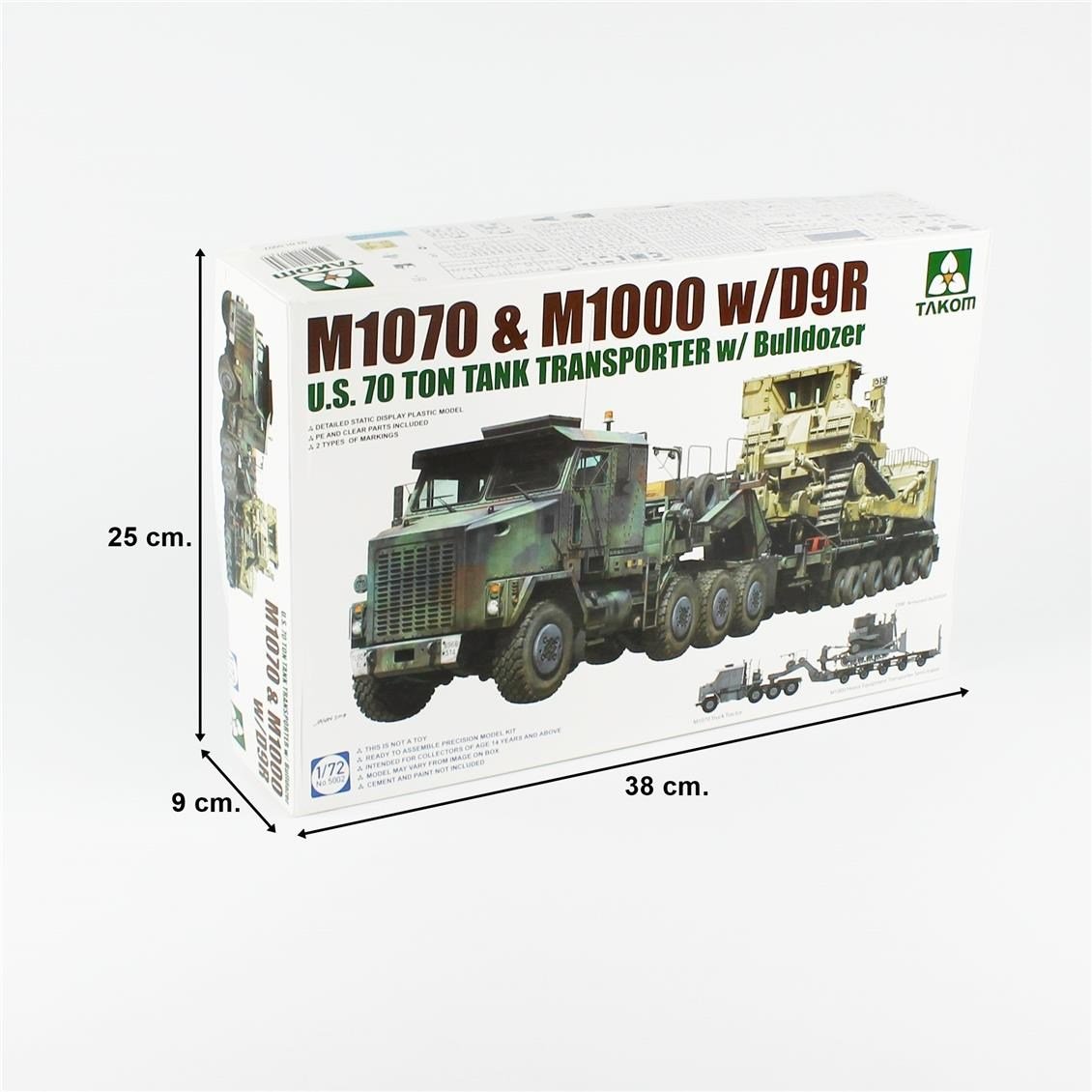 Takom 5002 1/72 Ölçek, Amerikan D9R Dozeri ve M1070 Taşıyıcı, Plastik Model kiti