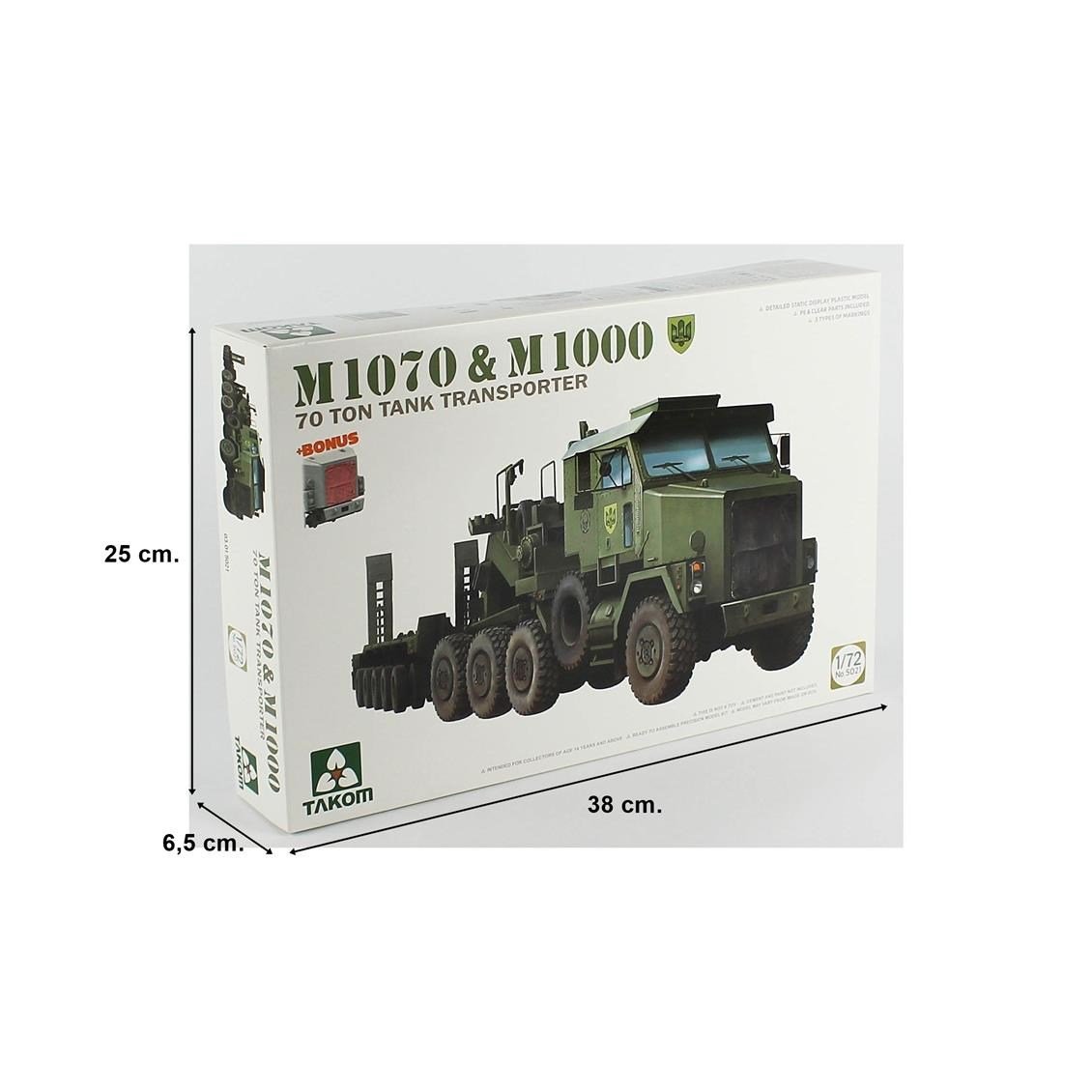 Takom 5021 1/72 Ölçek, M1070 Çekici ve M1000 Römorklu, 70 Ton Tank Taşıyıcı Plastik Model Kiti