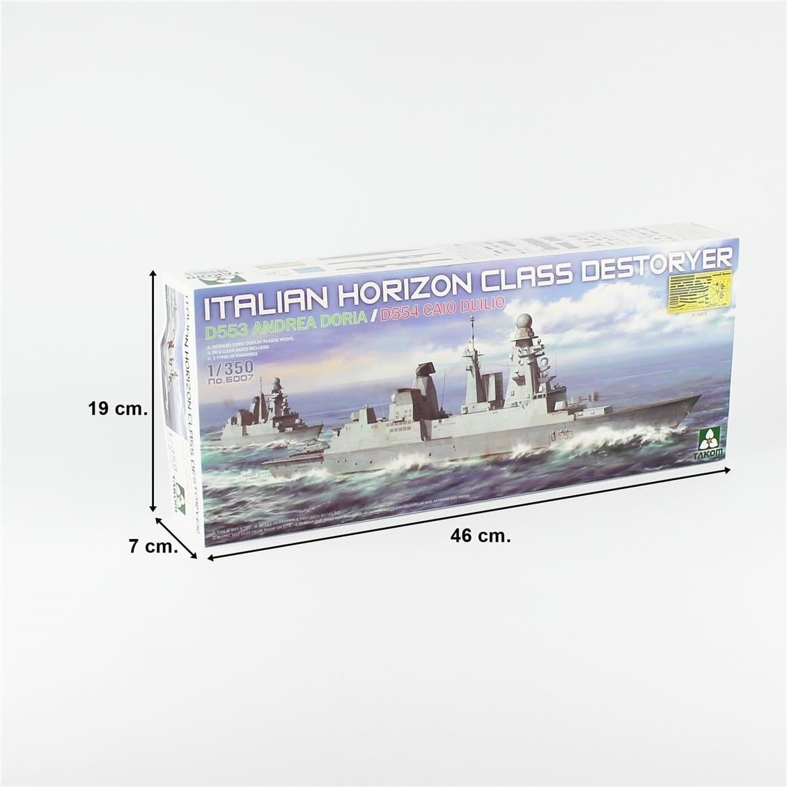 Takom 6007 1/350 Ölçek, İtalyan Horizon Sınıfı Destroyer, D553 ANDREA DORIA / D554 CAIO DUILIO, Plastik Model kiti