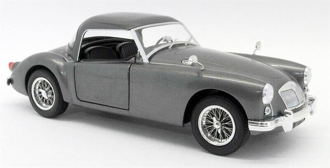Triple9 Collection 1800161 1/18 Ölçek, 1957 MGA MK I A1500, Gri, Sergilemeye Hazır Metal Araba Modeli