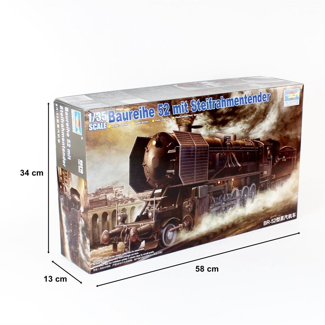 Trumpeter 00210 1/35 Ölçek, Alman BR 52 Savaş Lokomotifi Plastik Model Kiti