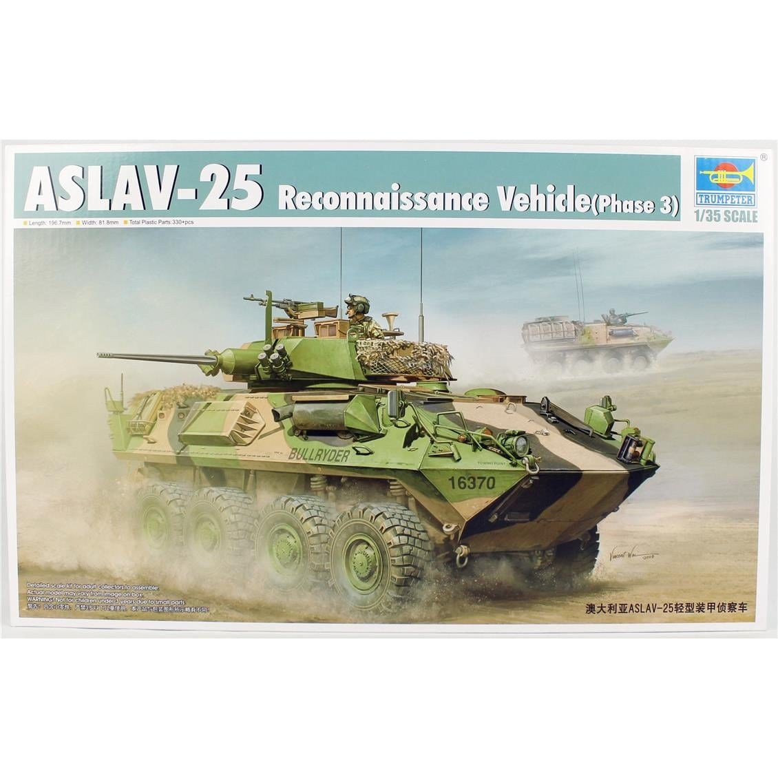 Trumpeter 00392 1/35 Ölçek, ASLAV-25, Zırhlı Keşif Aracı Plastik Model Kiti