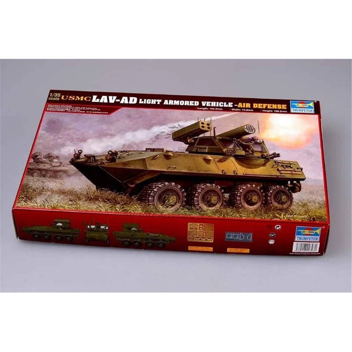 Trumpeter 00393 1/35 Ölçek, LAV-AD Hafif Zırhlı Hava Savunma Aracı, Plastik Model Kiti