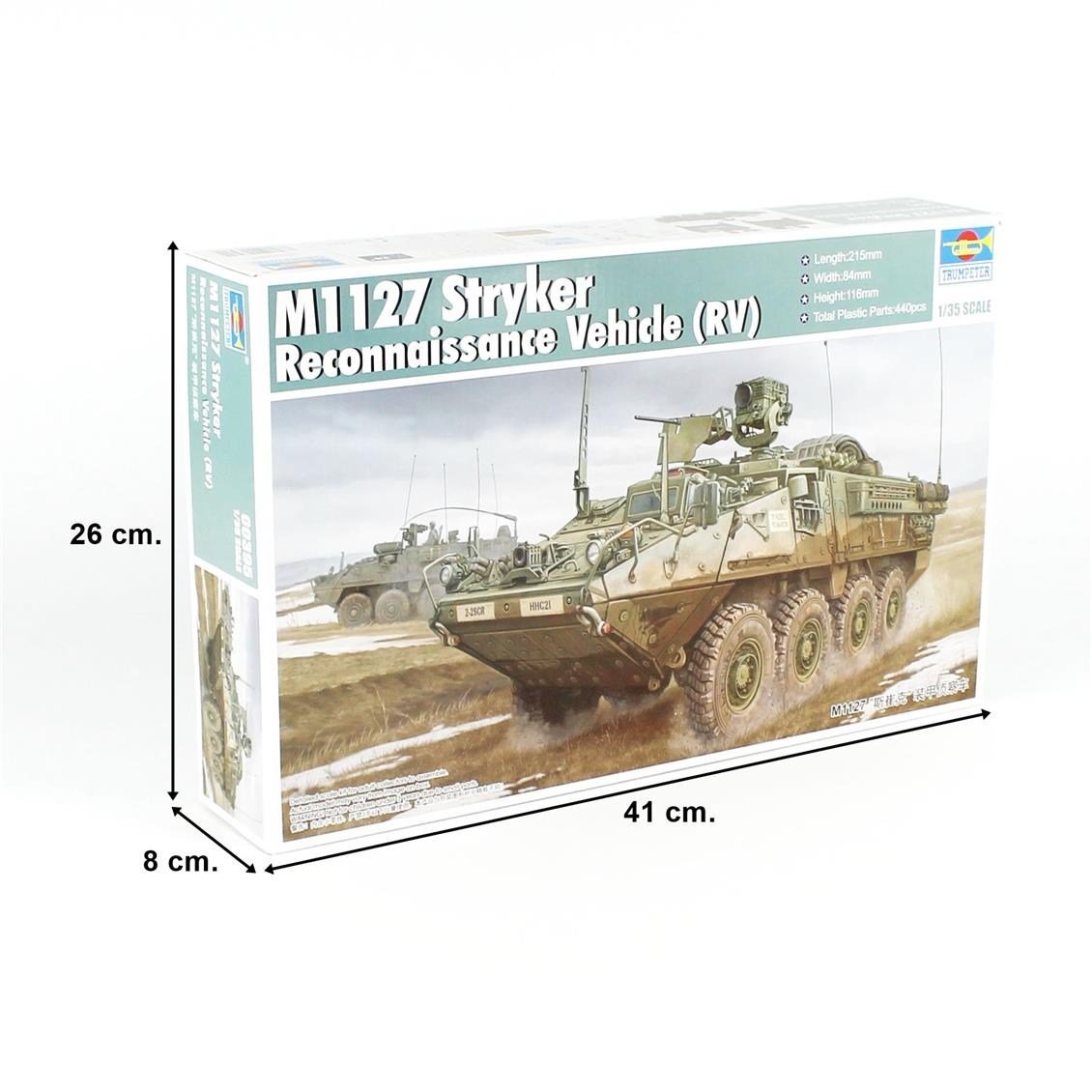 Trumpeter 00395 1/35 Ölçek, M1127 Stryker RV, Zırhlı Keşif Aracı Plastik Model Kiti