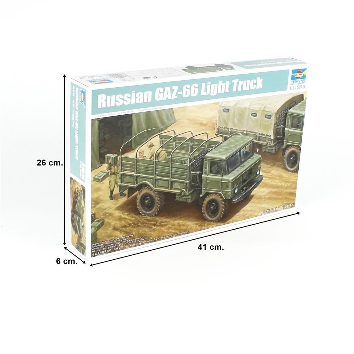 Trumpeter 01016 1/35 Ölçek, Russian GAZ-66 Hafif Askeri Kamyon Plastik Model Kiti