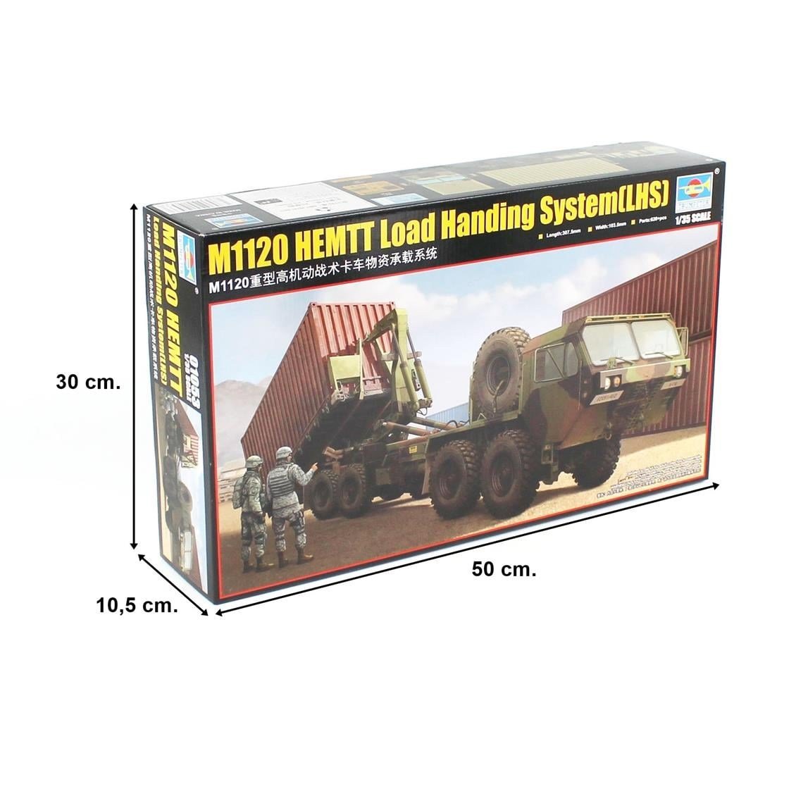 Trumpeter 01053 1/35 Ölçek, M1120 HEMTT  (LHS) Konteyner Taşıma Kamyonu, Plastik Model Kiti