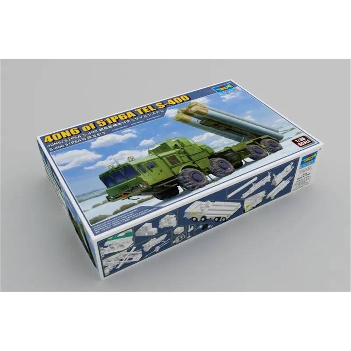 Trumpeter 01057 1/35Ölçek, 40N6 of 51P6A TEL, S-400 Füze Sistemi, Plastik Model Kiti