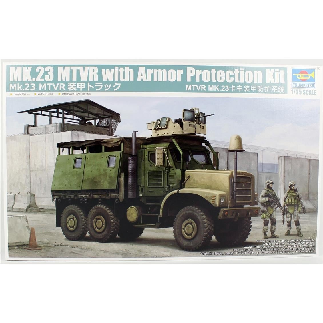 Trumpeter 01080 1/35 Ölçek, MK.23 MTVR Zırhlı Kamyon, Plastik Model Kiti