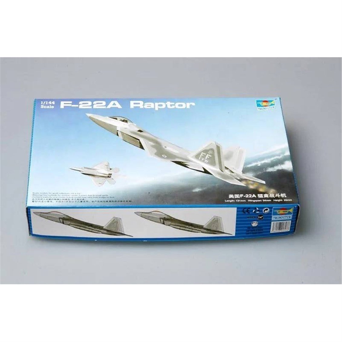 Trumpeter 01317 1/144 Ölçek, F-22A Raptor, Savaş Uçağı Plastik Model Kiti