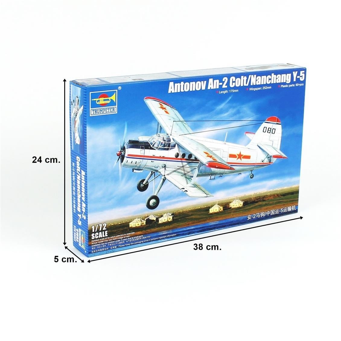 Trumpeter 01602 1/72 Ölçek, Antonov An-2 Colt / CHN Y-5, Çok Amaçlı Uçak, Plastik Model Kiti