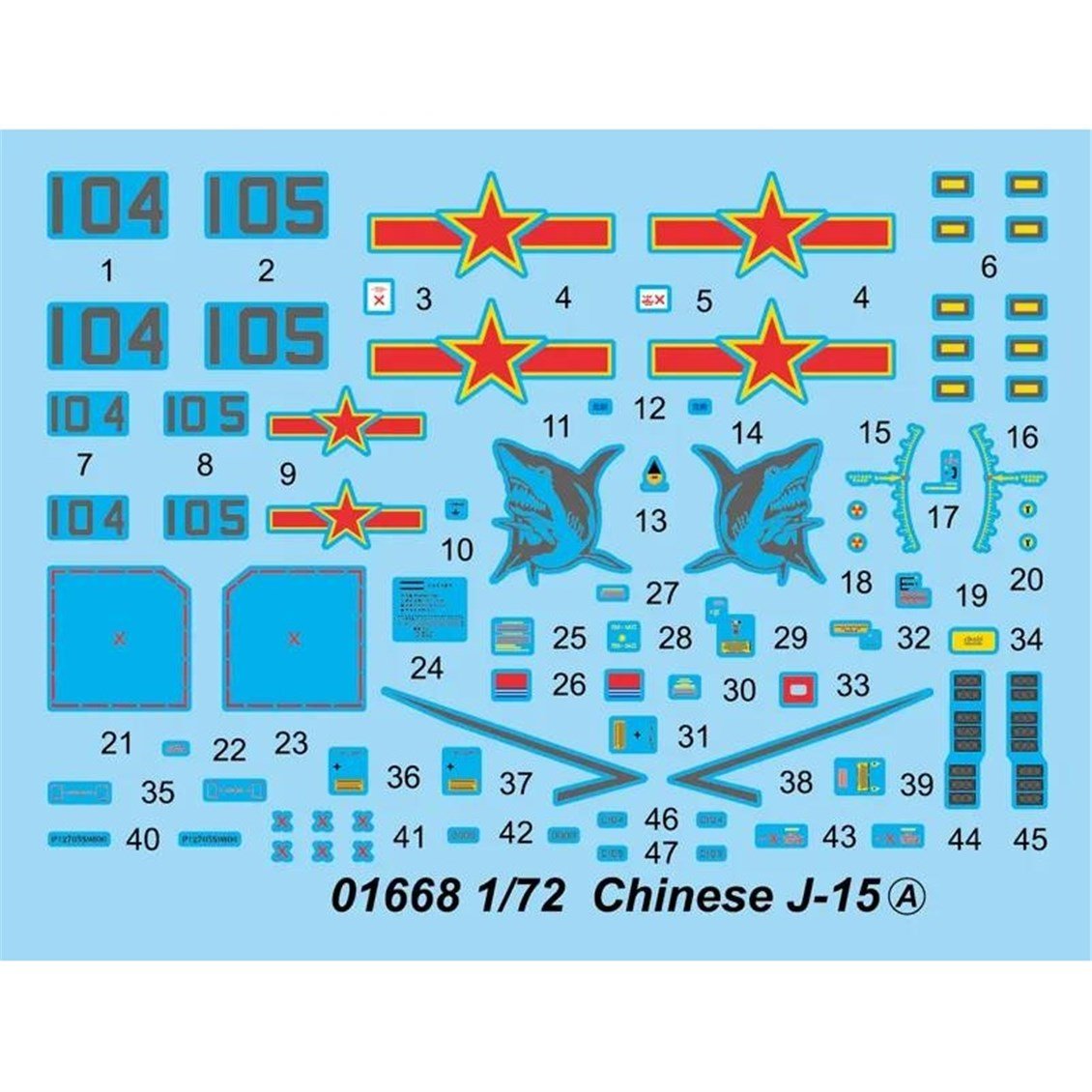 Trumpeter 01668 1/72 Ölçek, Chinese J-15, Savaş Uçağı Plastik Model Kiti