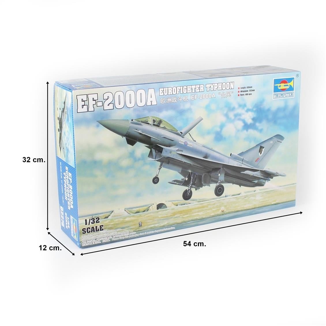 Trumpeter 02278 1/32 Ölçek, EF-2000A Eurofighter Typhoon, Savaş Uçağı, Plastik model Kiti