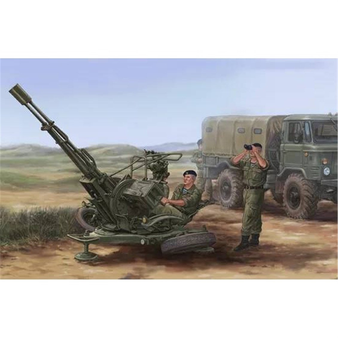 Trumpeter 02348 1/35 Ölçek, Russian ZU-23-2, Uçaksavar Topu Plastik Model Kiti