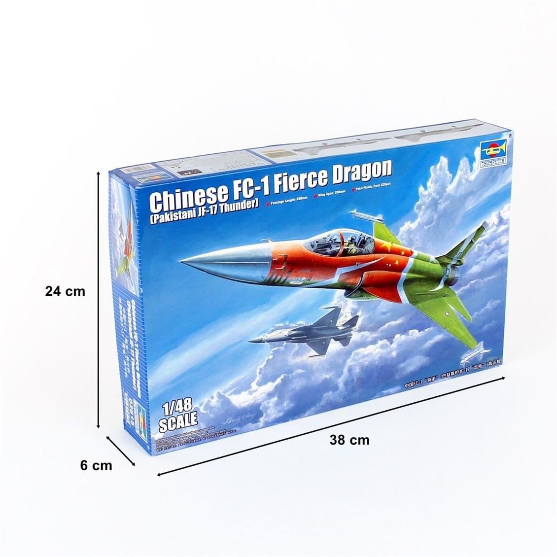 Trumpeter 02815 1/48 Ölçek, Chinese FC-1 Fierce Dragon Savaş Uçağı Plastik Model Kiti
