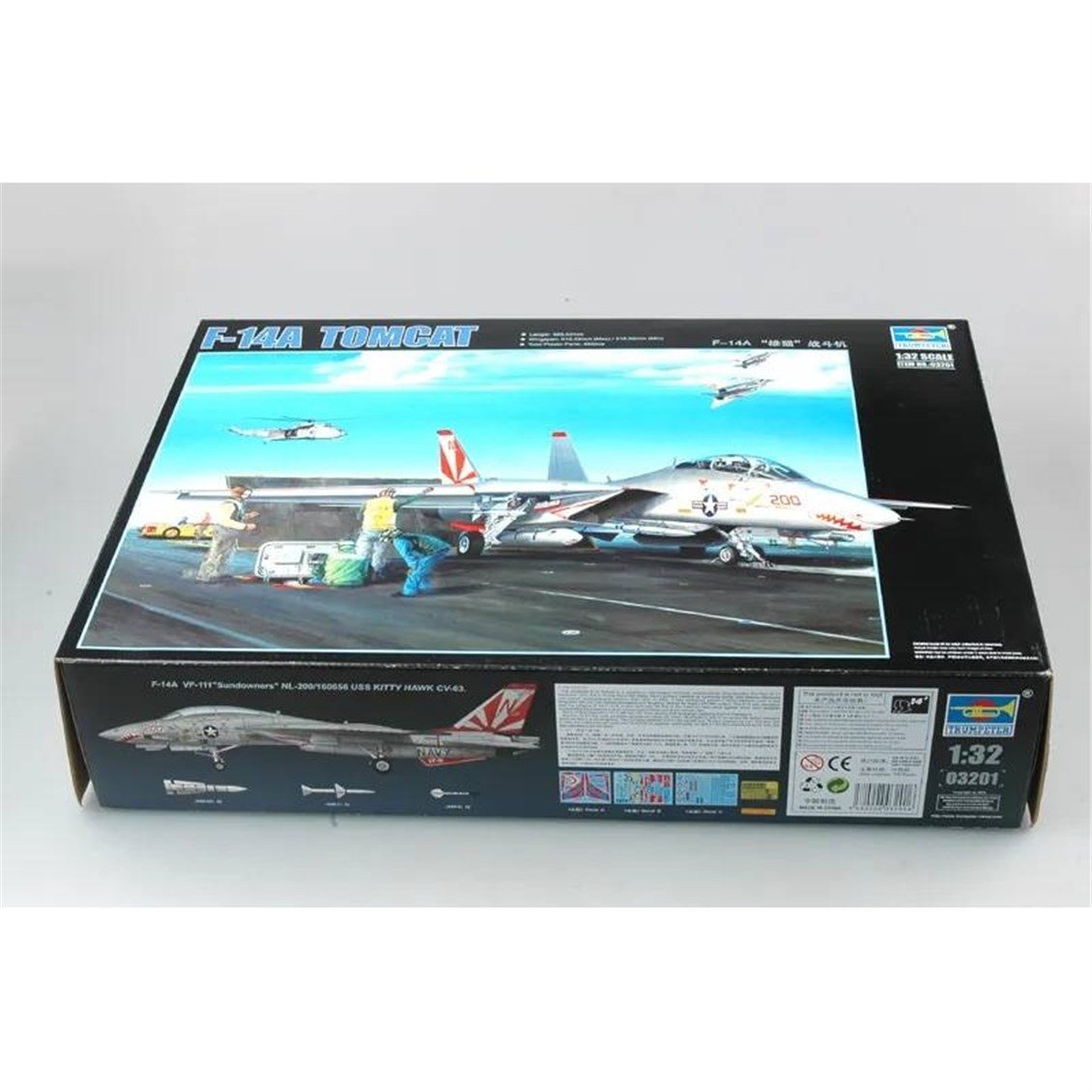 Trumpeter 03201 1/32 Ölçek, F-14A Tomcat, Savaş Uçağı Plastik Model Kiti