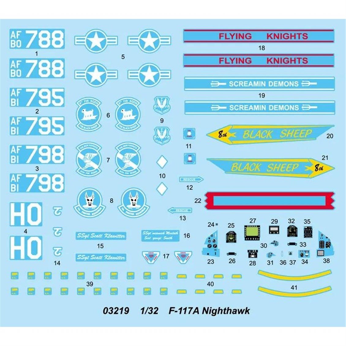 Trumpeter 03219 1/32 Ölçek, F-117A Nighthawk, Savaş Uçağı Plastik Model Kiti