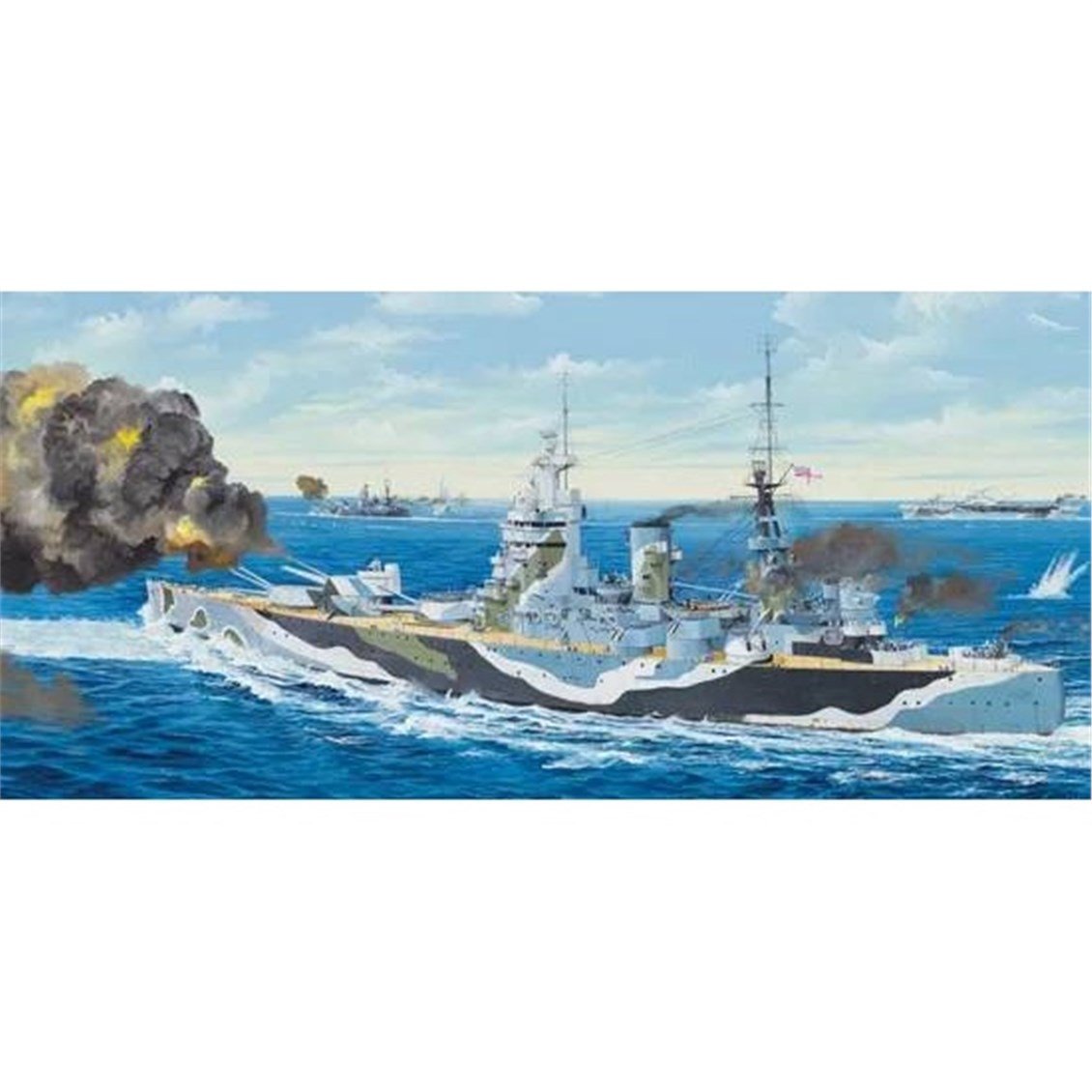 Trumpeter 03708 1/200 Ölçek, HMS Nelson 1944 Savaş Gemisi, Plastik Model Kiti