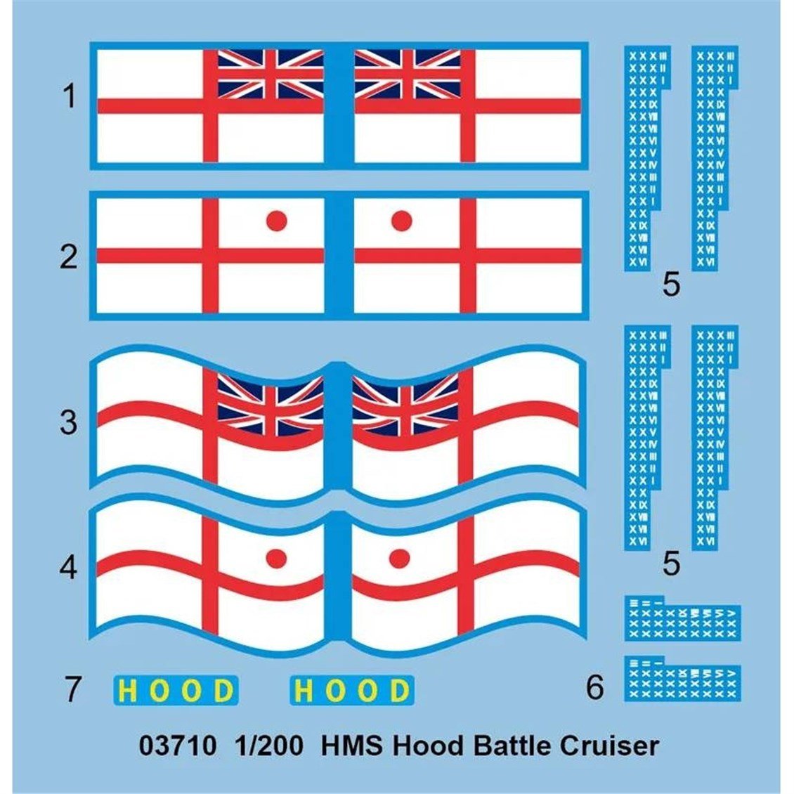 Trumpeter 03710 1/200 Ölçek, HMS Hood Battle Cruiser Savaş Gemisi, Plastik Model Kiti