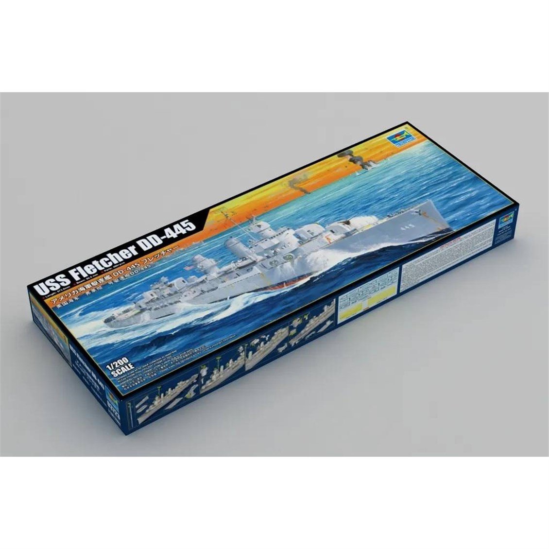 Trumpeter 03723 1/200 Ölçek, USS Fletcher DD-445, Destroyer Plastik Model Kiti
