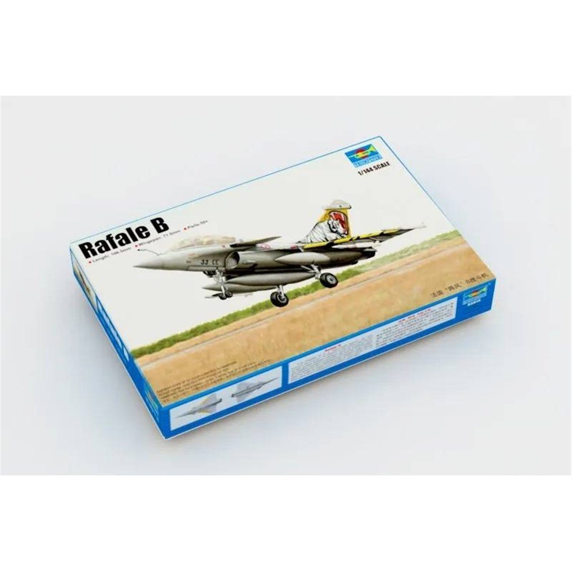Trumpeter 03913 1/144 Ölçek, French Rafale B, Çok Amaçlı Çift Kişilik Savaş Uçağı Plastik Model Kiti