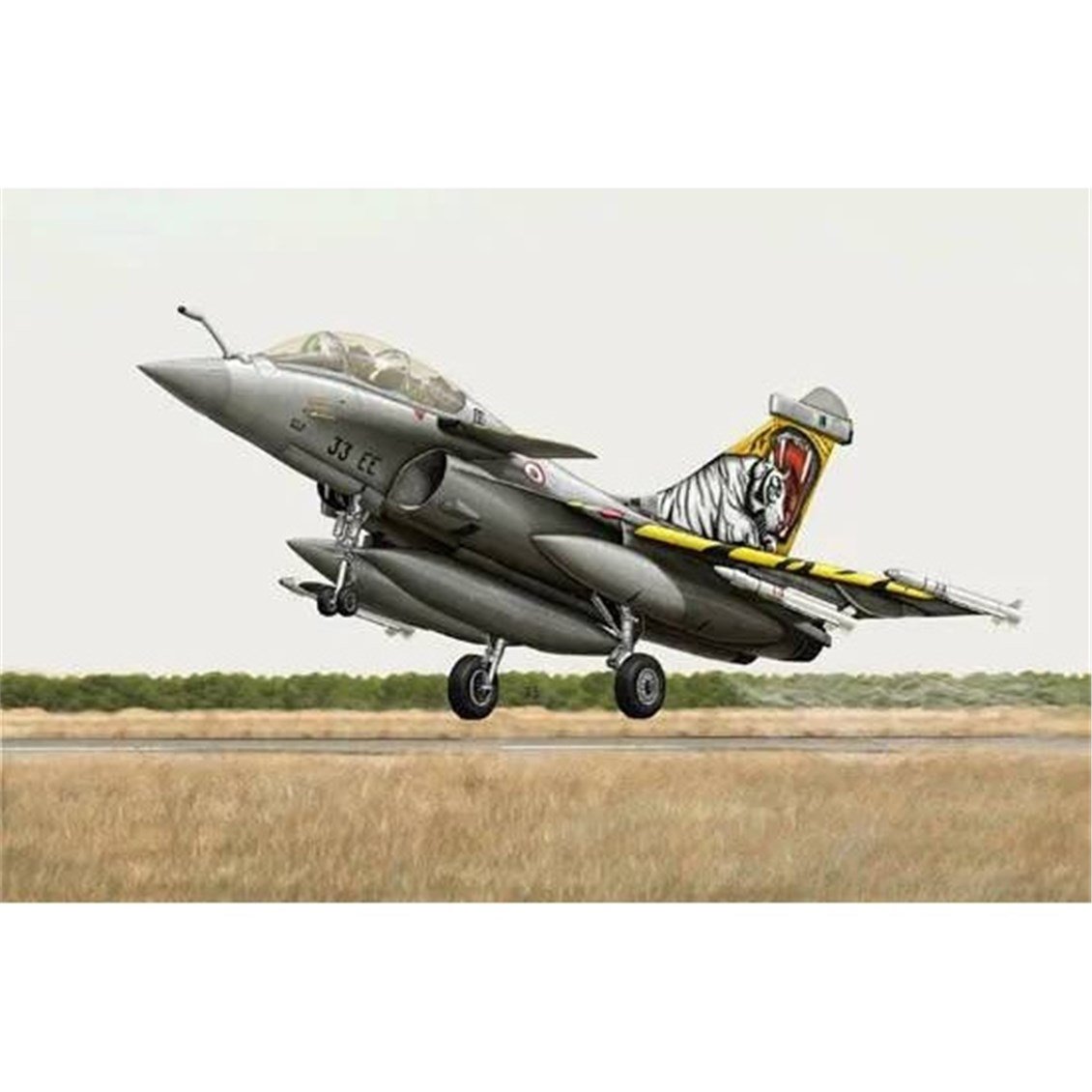 Trumpeter 03913 1/144 Ölçek, French Rafale B, Çok Amaçlı Çift Kişilik Savaş Uçağı Plastik Model Kiti