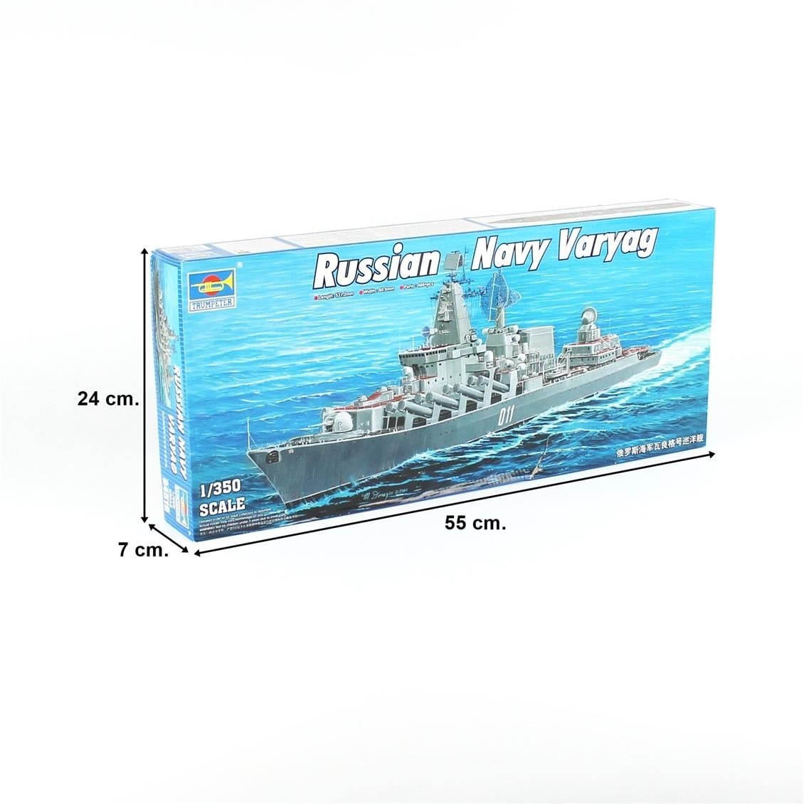 Trumpeter 04519 1/350 Ölçek, Rus Varyag, Güdümlü Füze Kruvazörü, Plastik Model Kiti