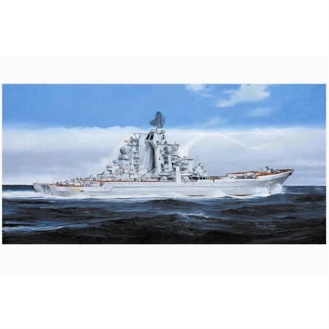 Trumpeter 04520 1/350 Ölçek, Rus Admiral Ushakov (Ex-Kirov), Savaş Gemisi Plastik Model Kiti