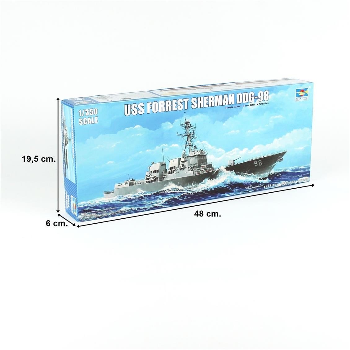 Trumpeter 04528 1/350 Ölçek, USS Forrest Sherman DDG-98 Destroyeri, Plastik Model Kiti