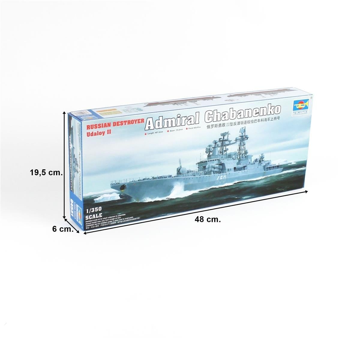 Trumpeter 04531 1/350 Ölçek, Rus Amiral Chabanenko Destroyeri, Plastik Model Kiti
