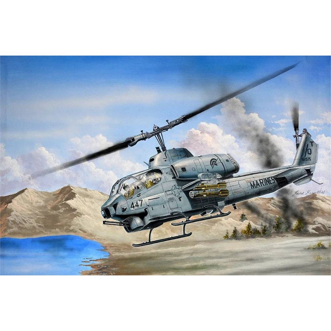 Trumpeter 05116 1/35 Ölçek, AH-1W Super Cobra, Askeri Helikopter Plastik Model Kiti
