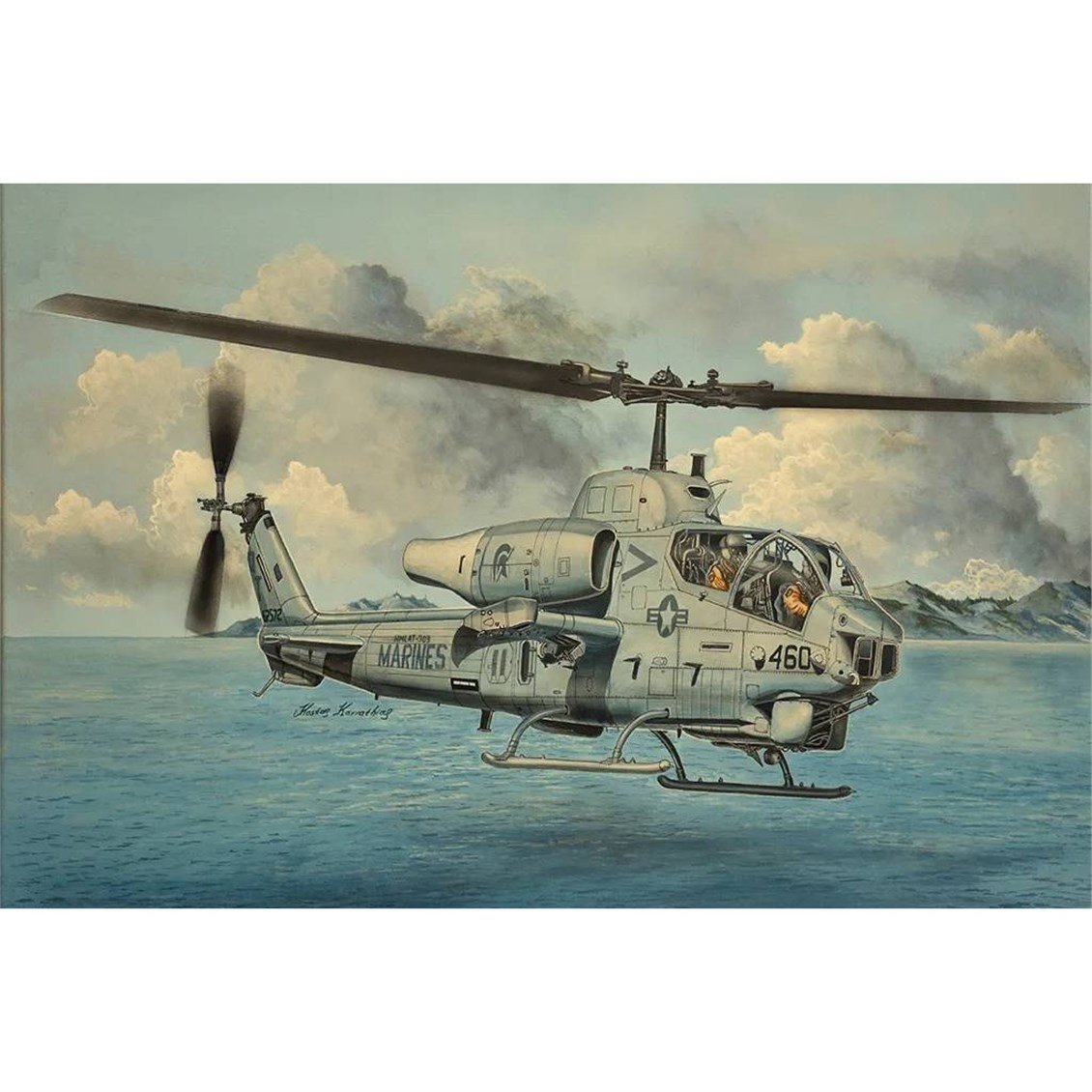 Trumpeter 05117 1/35 Ölçek, AH-1W Super Cobra (Turned Exhaust), Askeri Helikopter Plastik Model Kiti