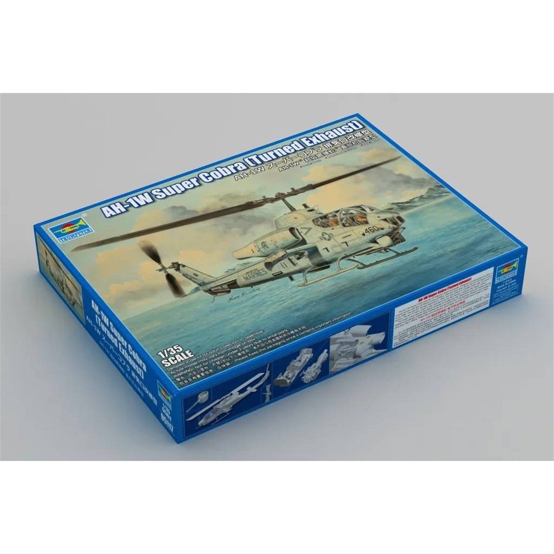 Trumpeter 05117 1/35 Ölçek, AH-1W Super Cobra (Turned Exhaust), Askeri Helikopter Plastik Model Kiti