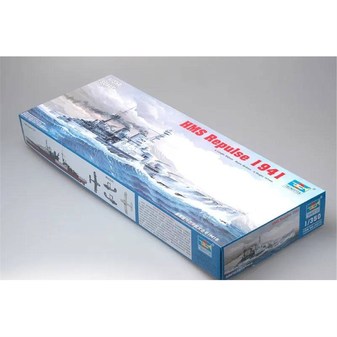 Trumpeter 05312 1/350 Ölçek, HMS Repulse 1941, Savaş Gemisi Plastik Model Kiti