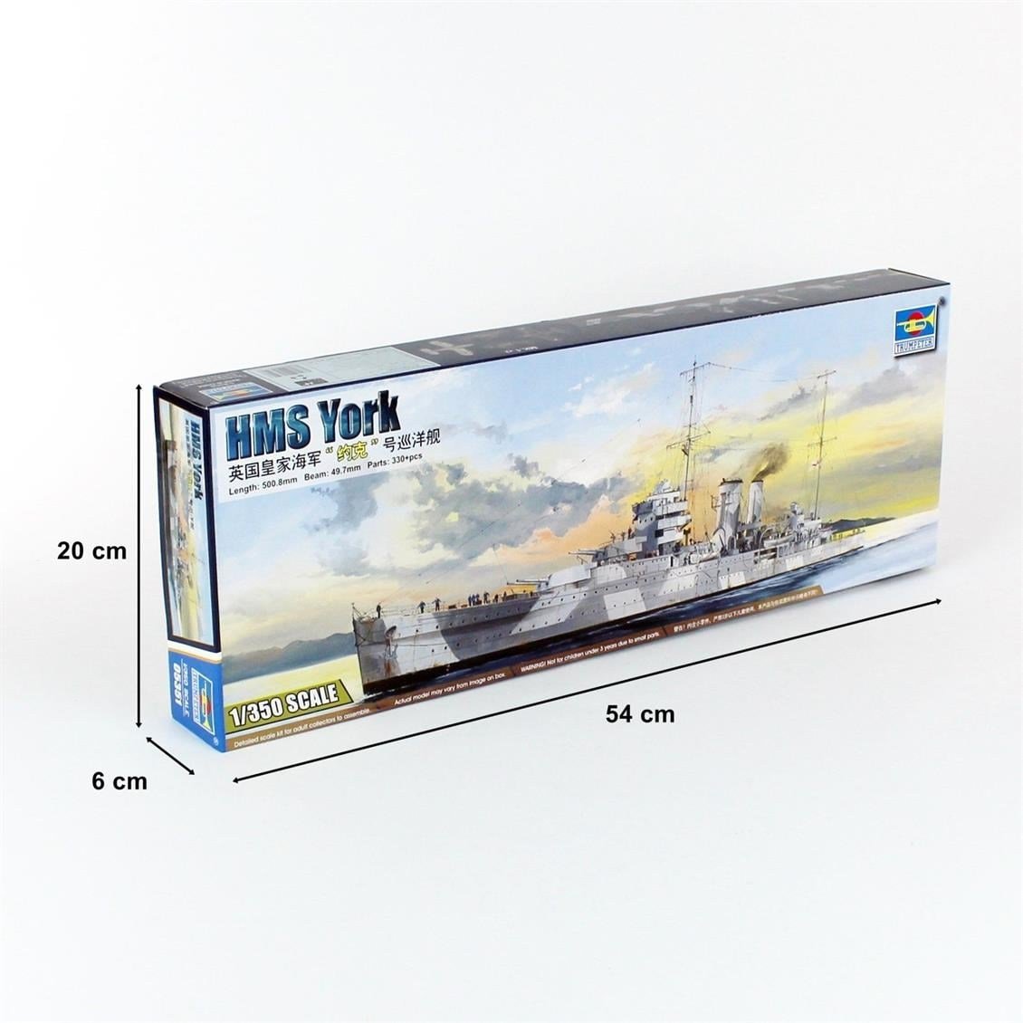 Trumpeter 05351 1/350 Ölçek, HMS York Savaş Gemisi Plastik Model Kiti