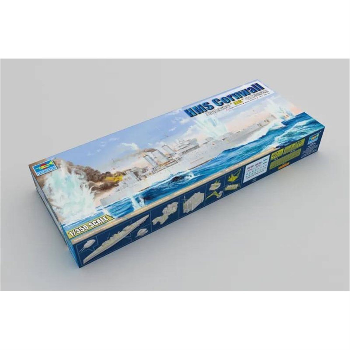 Trumpeter 05353 1/350 Ölçek, HMS Cornwall, Ağır Kruvazör Plastik Model Kiti