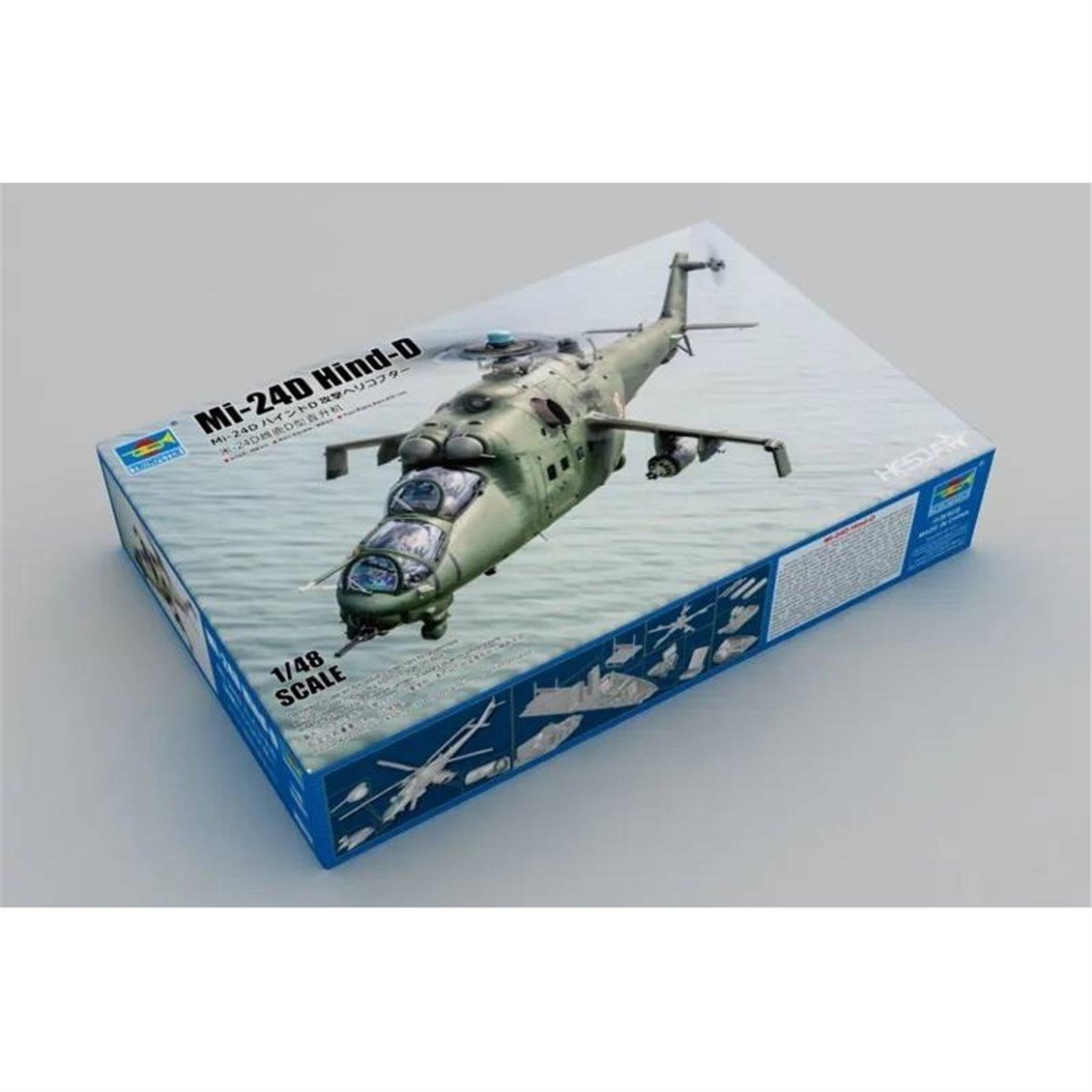 Trumpeter 05812 1/48 Ölçek, Mi-24D Hind-D, Askeri Helikopter Plastik Model Kiti