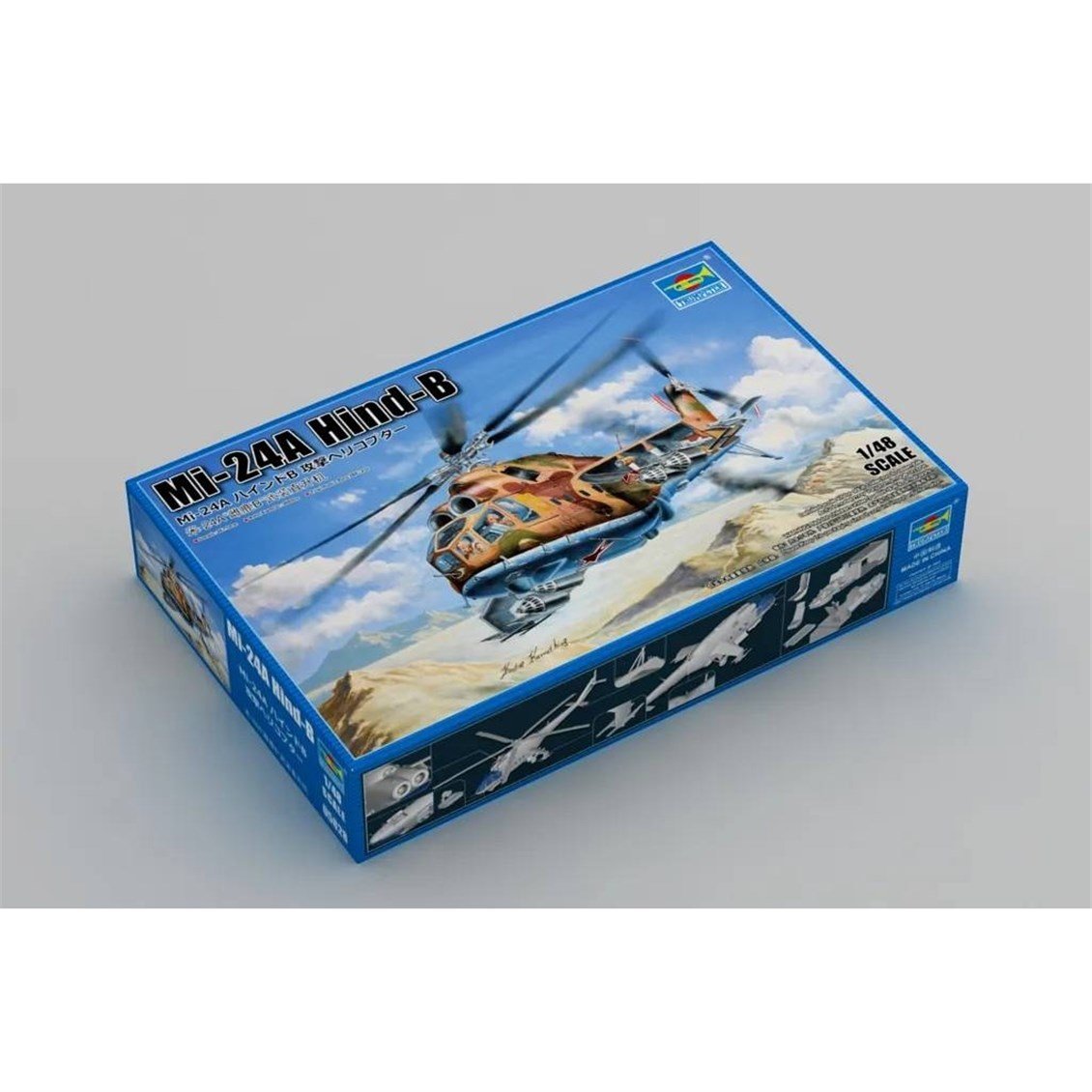 Trumpeter 05828 1/48 Ölçek, Mi-24A Hind-B, Askeri Helikopter Plastik Model Kiti