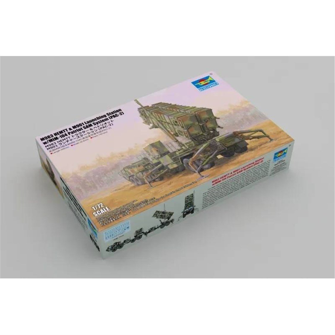 Trumpeter 07158 1/72 Ölçek, M983 HEMTT Çekici & M901 Füze Rampası ve MIM-104 Patriot SAM Füze Sistemi (PAC-2), Plastik Model Ki