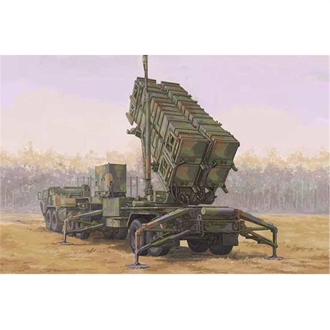 Trumpeter 07158 1/72 Ölçek, M983 HEMTT Çekici & M901 Füze Rampası ve MIM-104 Patriot SAM Füze Sistemi (PAC-2), Plastik Model Ki