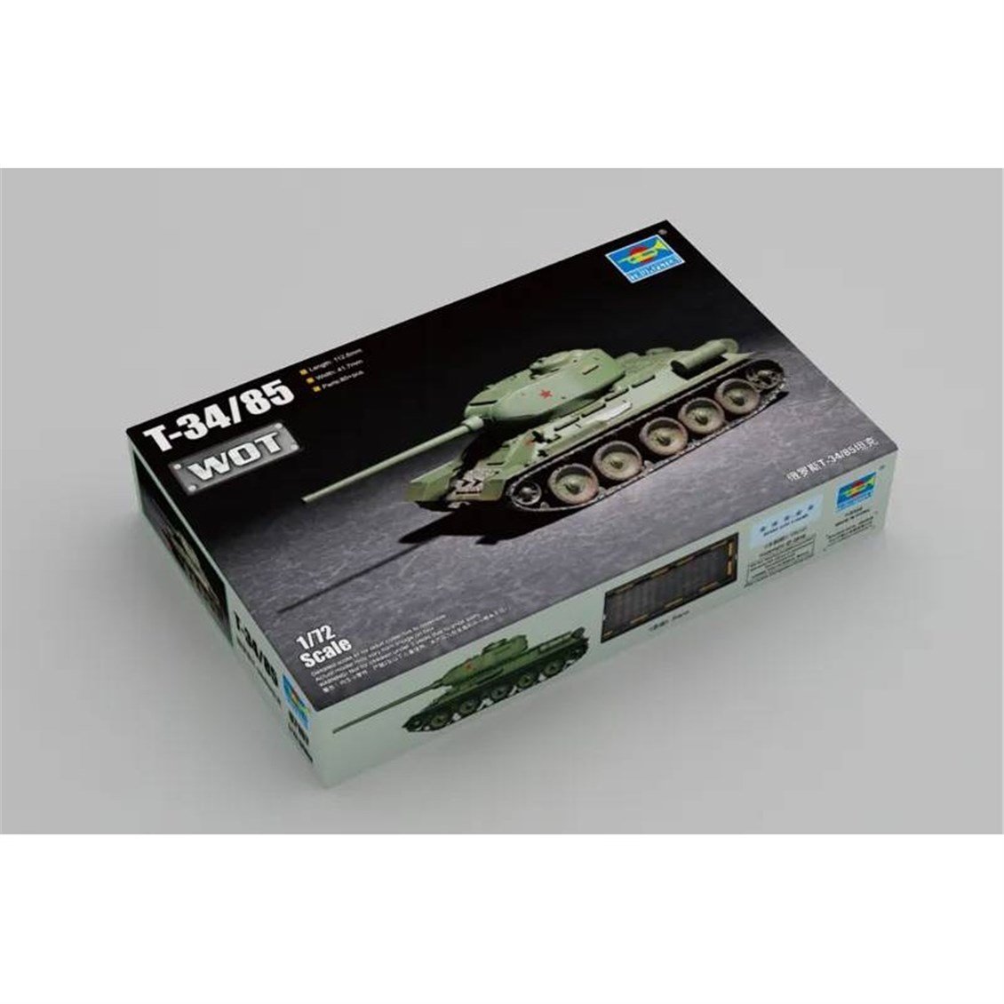 Trumpeter 07167 1/72 Ölçek, T-34/85 Tankı, Plastik Model Kiti