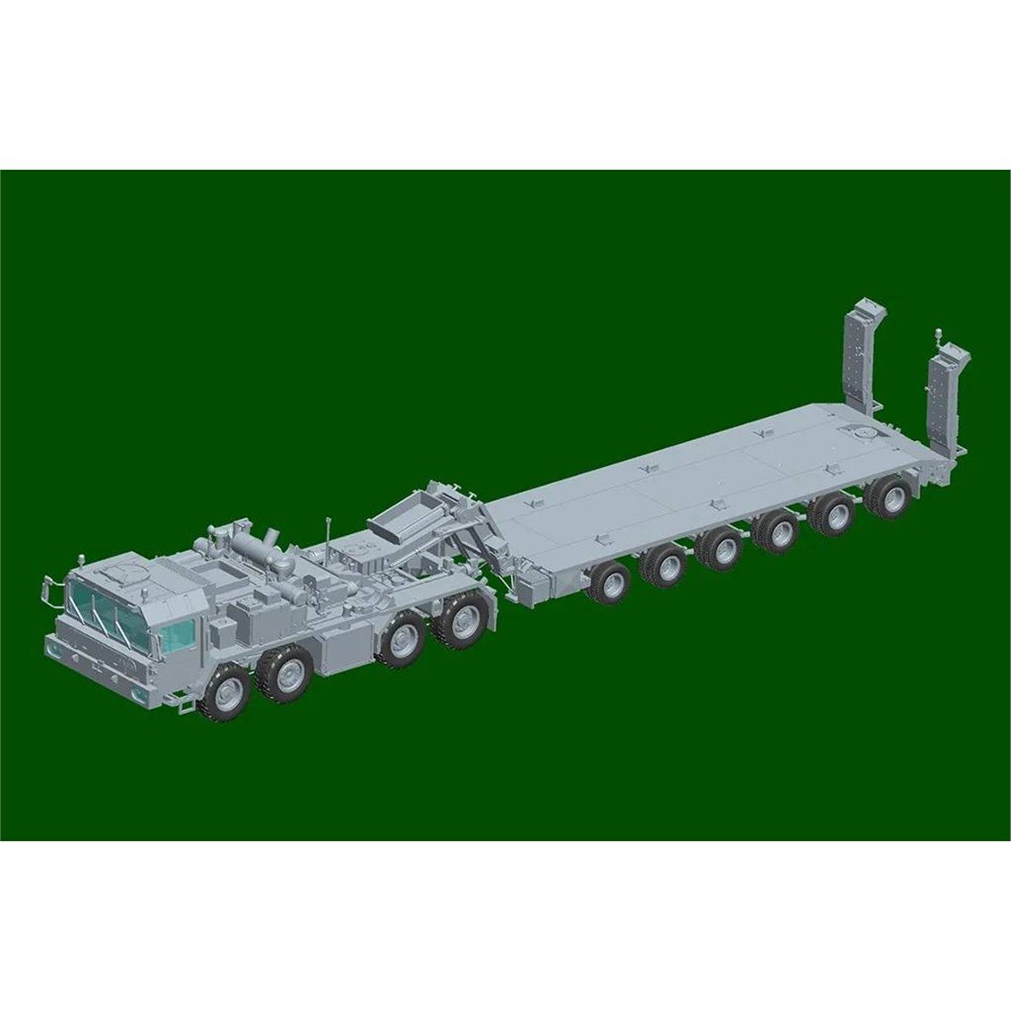 Trumpeter 07196 1/72 Ölçek, Faun SLT-56 Franziska Çekici Kamyon ve 56 ton Tank Taşıyıcı Yarı Römork, Plastik Model Kiti